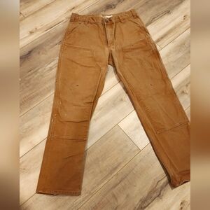 Carhartt Brown Cargo Pants Durable Cotton Blend 36x32